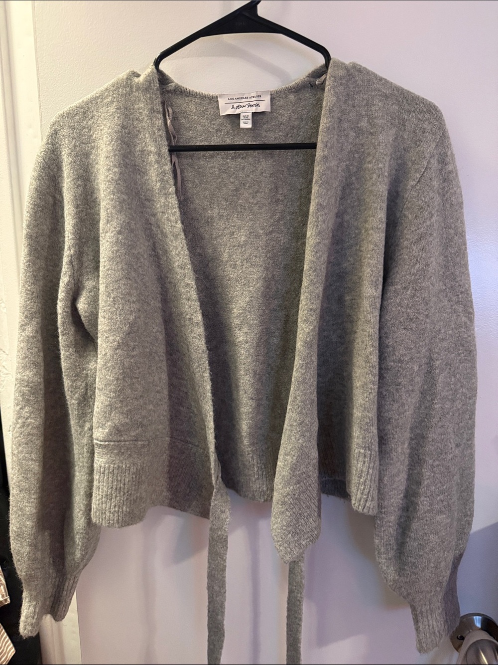 & other stories Gray Open-Front Women's Sweater Cardigan